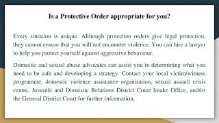 What Are The Legal Reasons For A Protective Order In Virginia | Family Abuse Protective Order