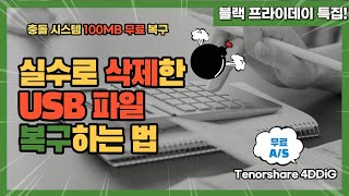 [유료 광고] USB에서 실수로 삭제하거나 포맷한 파일 복구하는 프로그램 소개 & 사용방법 (Tenorshare 4DDiG)