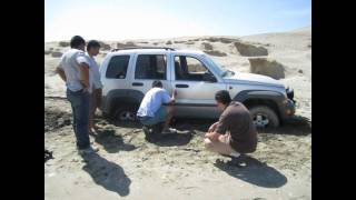 Jeep Liberty in the mud, 6 speed transmission