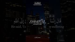 He said, "I only complain of my suffering and my grief to Allāh, Surah Yusuf Ayah 86 #quran #fyp