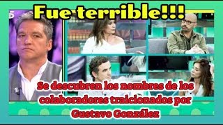 Fue terrible!!!Se descubren los nombres de los colaboradores traicionados por Gustavo González