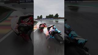 MOTOGP23 CAREER MODE! OVERTAKE IN THE RAIN!! #motogp #motogp23 #shorts