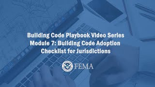 Module Seven: Building Code Adoption Checklist for Jurisdictions