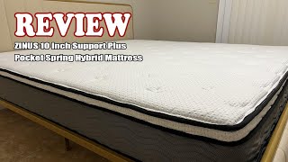 Review ZINUS 10 Inch Support Plus Pocket Spring Hybrid Mattress 2024 - Watch Before You Buy!