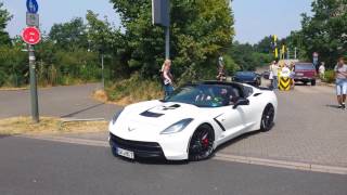 White Chevrolet Corvette C7 Stingray at Cars and Coffee Düsseldorf