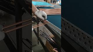 Fin evaporator condenser copper tube threading