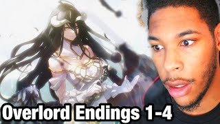 First Time Hearing Overlord All Ending 1-4 REACTION!!