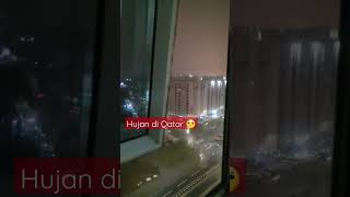 Hujan di Qatar? Tonton sampai habis 🥶 #doha #qatar #rain #hujan #cold