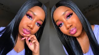 Easy Bold Blue Pink & Purple #SpringMakeuptutorial