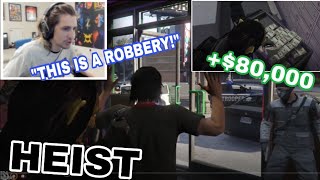 xQc BANK HEIST ROBBERY! ft. Vagos