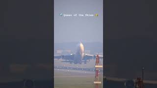 Boeing 747 INSANE take off!!🔥🫶🏻 #aviationlovers #pilotlife #queen #boeinglovers