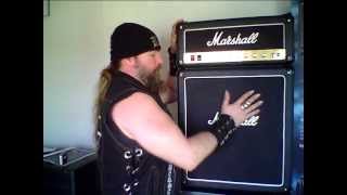 Zakk Wylde with his Marshall Fridge