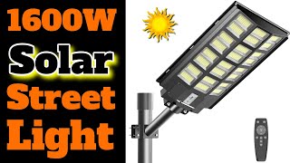 VooJoy 1600W Solar Street Light With Remote Control Unboxing & Review