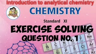 Exercise solving of introduction to analytical chemistry Q. 1