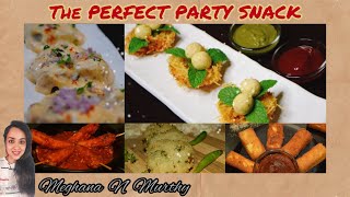 5 Party Snack Ideas Vegetarian I Snacks for Parties I Easy Snacks for kids I Party Snack