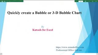 Quickly create or insert bubble chart in Excel