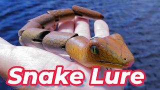 Making a wooden snake lure, can a snake lure swim. #lurebuilding #luremaking  #bassfishing