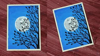 Moon Scenery Painting | Acrylic Painting for Beginners #75