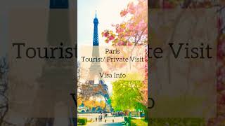 Paris Tourist visa,private visit visa,Short term visit Visa info #visainfo #shorts #viral