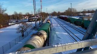 Маневровые работы ТЭМ-ТМХ на станции Нарва/ TEM-TMH shunting work at Narva station