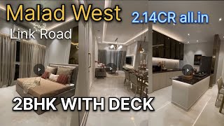 2.14cr Luxrious lavish 2BHK Deck Apartment in Malad West Link Road #luxurylifestyle #interior #2bhk