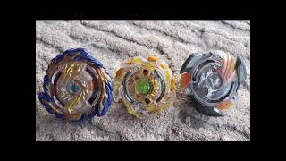 Beyblade Burst Battle: Mirage Fafnir F6 Vs. Gold-X Betromoth B4 Vs. Victory Valtryek V2