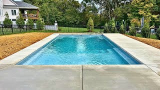 30FT Illusion by Imagine pools with broom finish concrete 2 deck jets (TimeLapse)