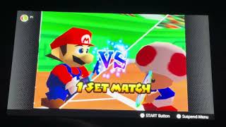 let’s play mario tennis n64 toad doubles