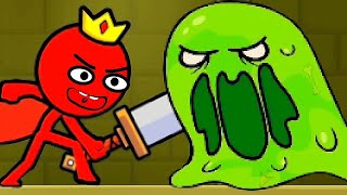 Побег Стикмена из Замка - Стикмен против Огромного Слизня / Stickman vs A Huge Slime