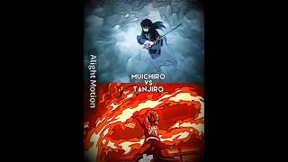 Muichiro vs Tanjiro #anime #animeedit #trending #trendingshorts #demonslayer #onepiece #naruto #vs