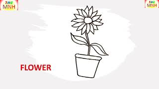 HOW TO DRAW FLOWER EASY STEP BY STEP