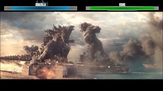 Scene Edit | Godzilla vs Kong | Ocean Battle, with Healthbars (2/3)