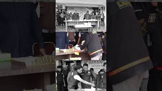 Polres Asahan Melaksanakan Pemusnahan Barang Bukti Narkotika Jenis Shabu.