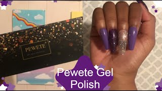 Trying Pewete Gel Polish Part 2!!Halo Glitter Nails-Nails By Liv