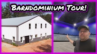 Barndominium Tour with Awesome Home Arcade Gameroom Bar!!!