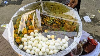 Extreme Street Food  Egg Chana Chaat Masala For Poor People ,Indian Street Food /Support Humanity