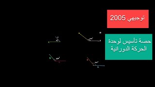 توجيهي 2005 | حصة تأسيس لوحدة الحركة الدورانية | تحديد الزاوية بين متجهين.