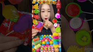 ASMR mukbang 😍 A journey through candyland #shorts