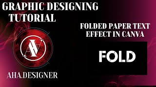 Folded Paper Text Effect in Canva #aha #canva #fold #tutorial #designtutorial #canvapro