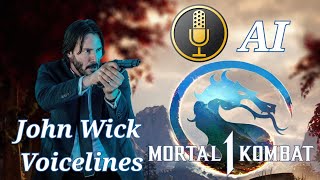 John Wick In Mortal Kombat 1 - All Intros (AI)