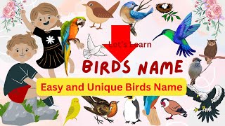 Birds Name | Pet Birds Name | Learn Birds Name in English | TRAIN YOUR BRAIN