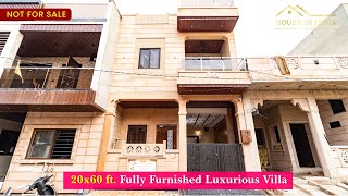 Luxury 20X60 North-Facing Villa Tour With Jodhpur Sandstone Elevation in Jodhpur