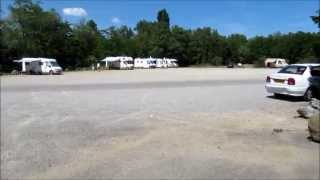 Motorhome aire in Hauterives, Drome, France