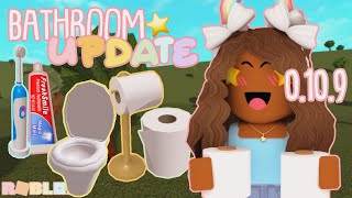 NEW Bloxburg BATHROOM UPDATE! 0.10.9 *DIRTY APPLIANCES, ELECTRIC TOOTHBRUSH, TOILETS & More* Roblox