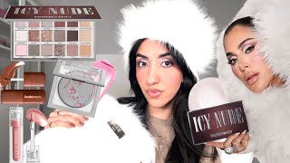 Huda Beauty Icy Nude Palette & Face Gloss Review + Tutorial - New Blush Filters & Shimmer Glosses