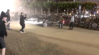 Jon Olsson gravel burn out at Gumball 3000 in SF oops....