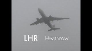 Plane Spotting *Low Cloud Wobbly Takeoff - Delta A330, at London Hethrow Airport (16/11/18)✈️