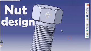 Nut Design in CATIA V5 -  Nut Chamfering - How to Chamfer Nut -  Bolt Nut Design catia v5