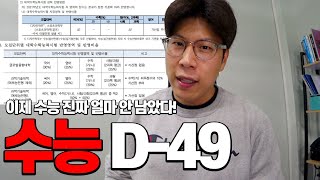 오늘부터 49일 동안 '탐구'에 올인합시다! [수능 D-49]