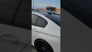 BMW 5 - затонировали заднюю часть автомобиля и передние боковые, оклейка крыши, забронировали фары